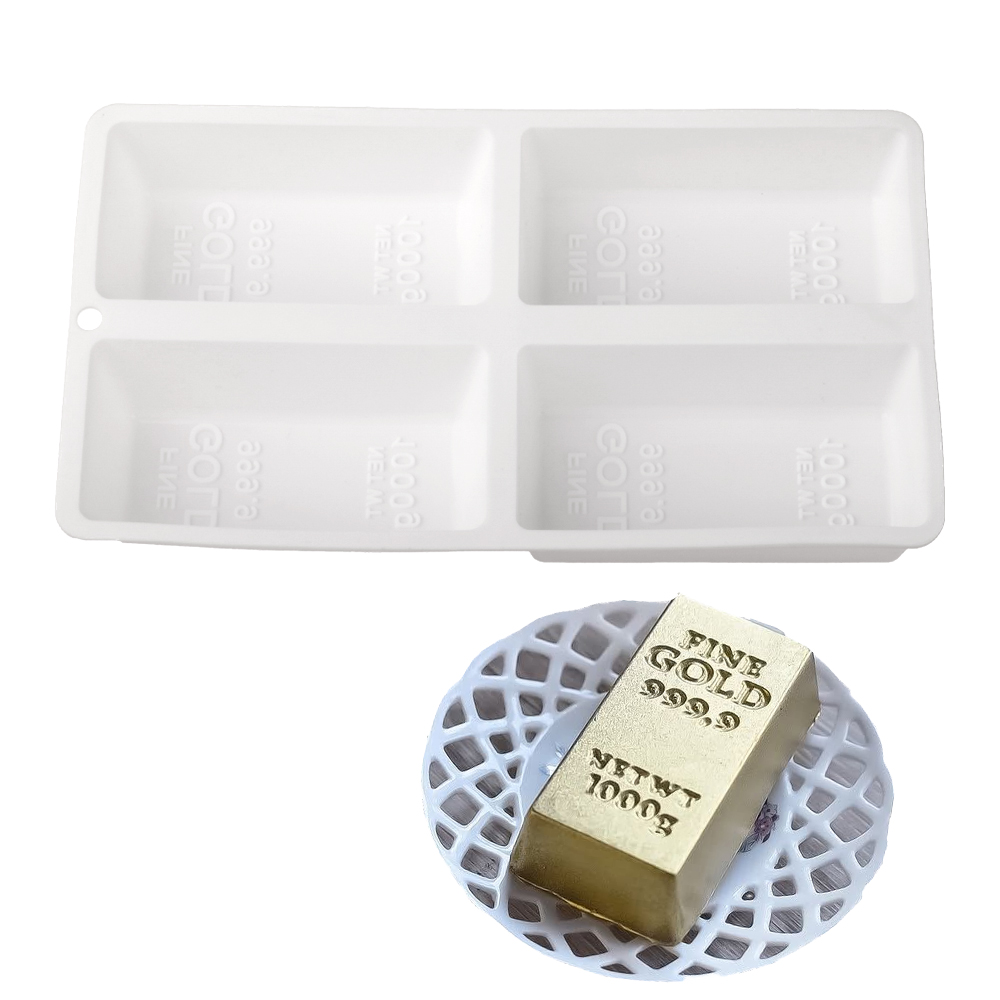 4-Cells Gold Bar Shaped Mousse - огляд і ціна Kitchen Gadgets Gold