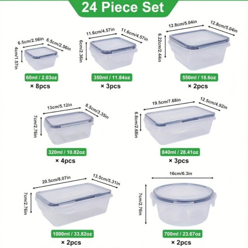 48PCS BPA-Free Food Storage Se - огляд і ціна Kitchen Gadgets Organizer